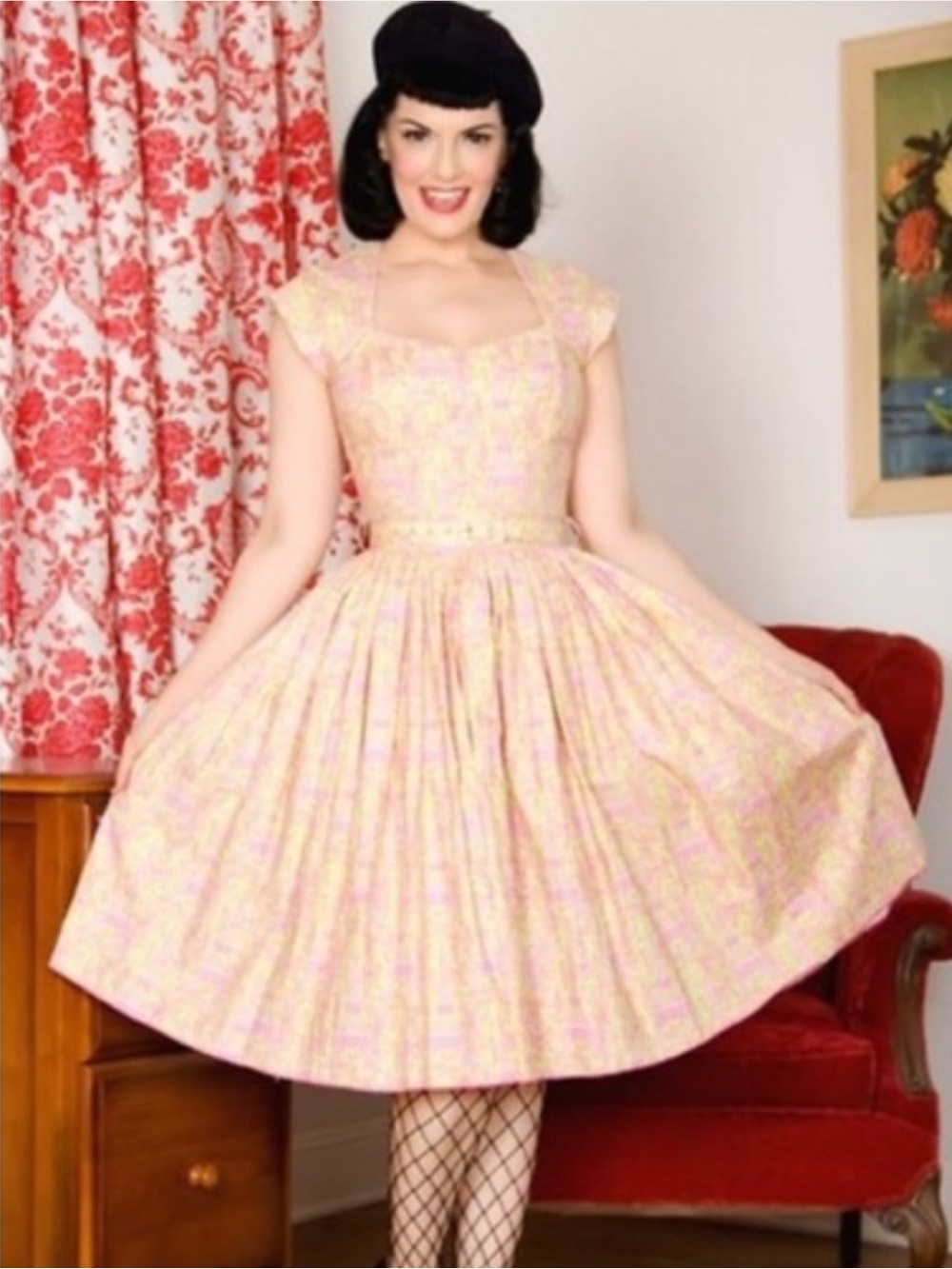 Bernie Dexter Eiffel Tower Pink Lemonade Dress